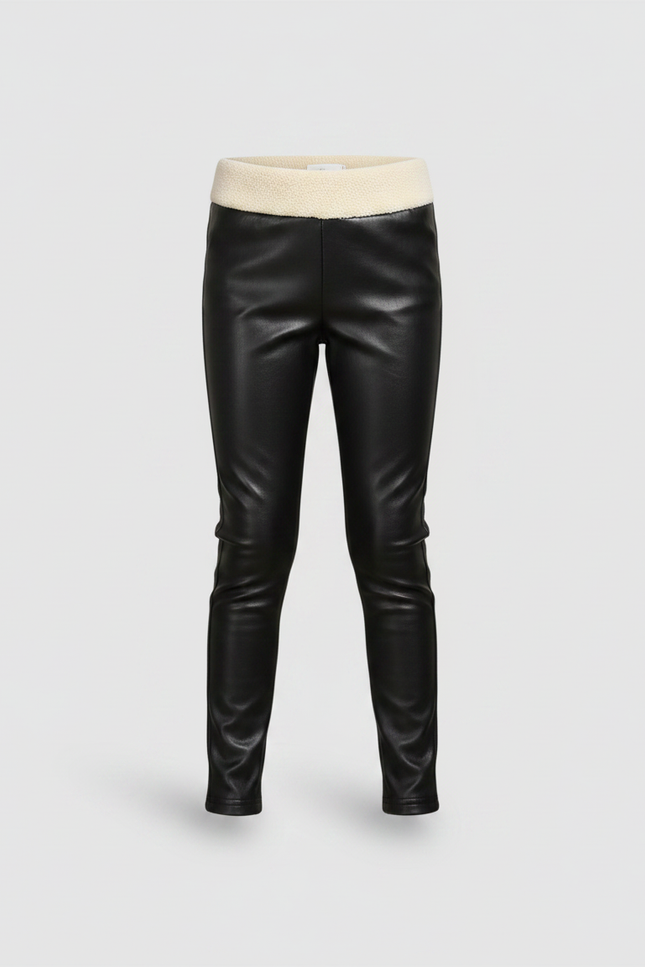 Pantalon Noir Ciré - Simili cuir - vue 3