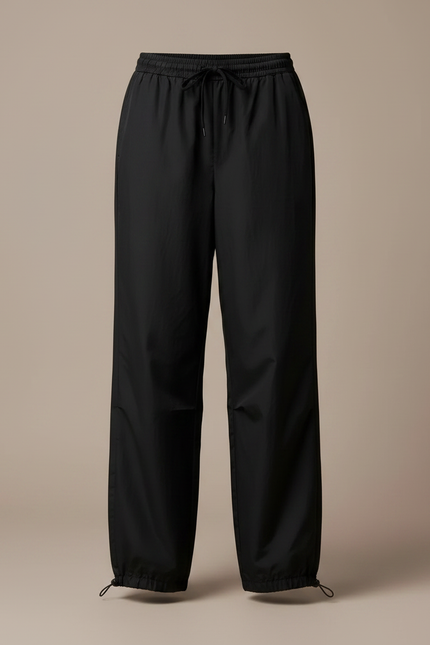 Pantalon Noir Ample Sportif Taille Basse Femme - Polyester - vue 3
