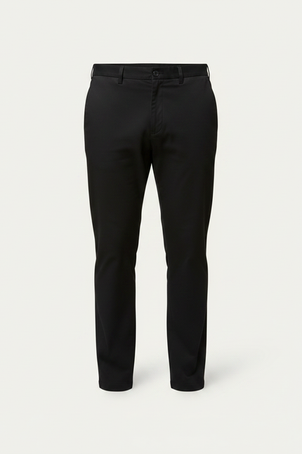 Pantalon Noir Droit Coton Décontracté Homme - vue 3