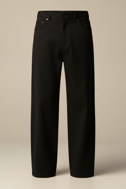 Pantalon Noir Baggy - Gabardine - vue 3