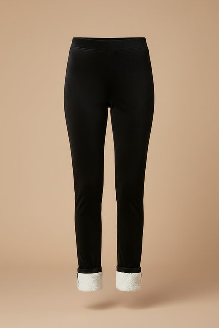 Pantalon Velours Lisse Noir Femme - vue 3