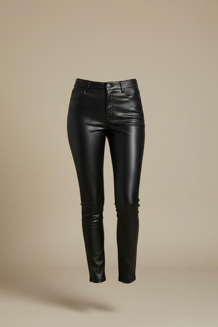 Pantalon Noir Effet Cuir - Simili cuir - vue 3