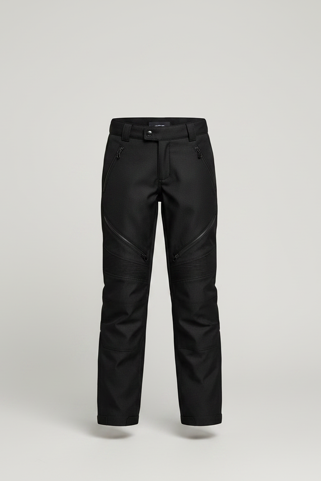 Pantalon Noir Sport Enfant Côtelé Zippé - Polyester - vue 3