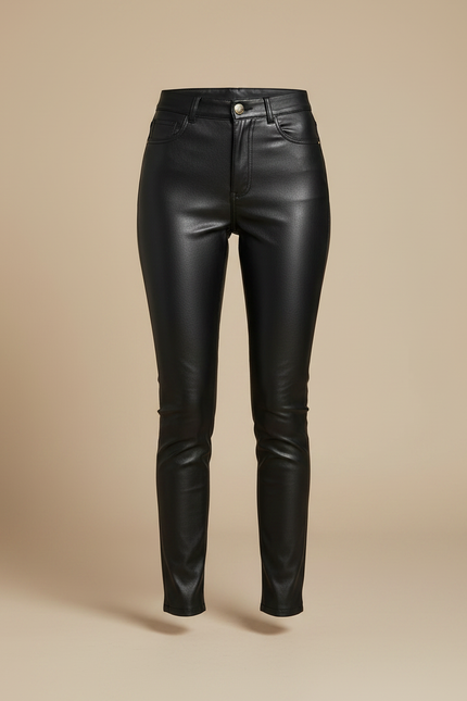 Pantalon Similicuir Noir - Simili cuir - vue 3