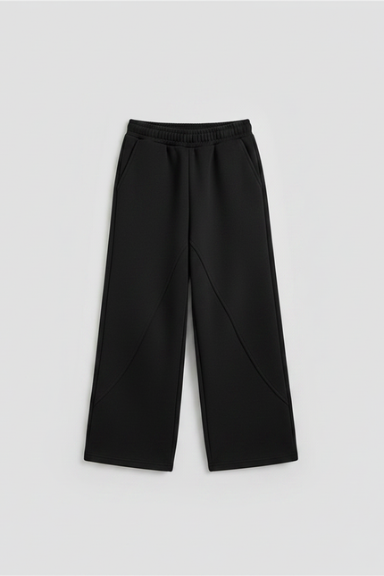 Pantalon Noir Ample Garçon Sport Décontracté - Molleton - vue 3