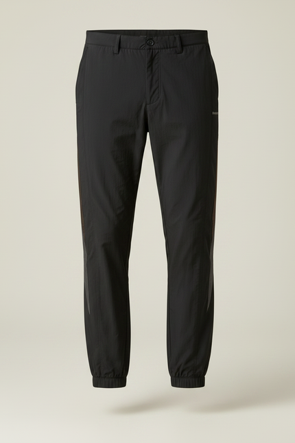 Pantalon Noir Homme Sportif Fuselé Décontracté Jogging - Polyester - vue 3