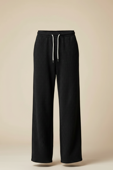 Pantalon Noir Carreaux - Maille - vue 3