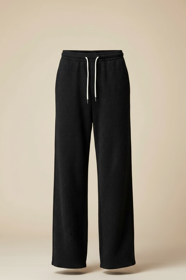 Pantalon Noir Carreaux - Maille - vue 3