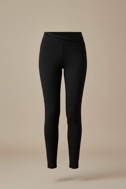 Pantalon Femme Cigarette Noir - Polyester - vue 3