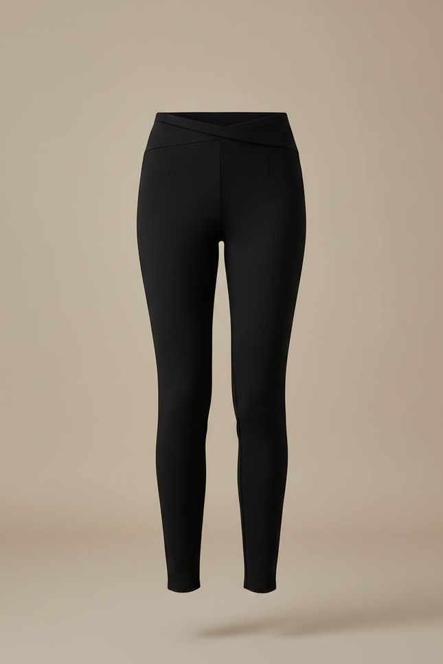 Pantalon Femme Cigarette Noir - Polyester - vue 3