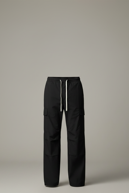 Pantalon Noir Cargo Ample Décontracté Homme Lâche - Polyester - vue 3