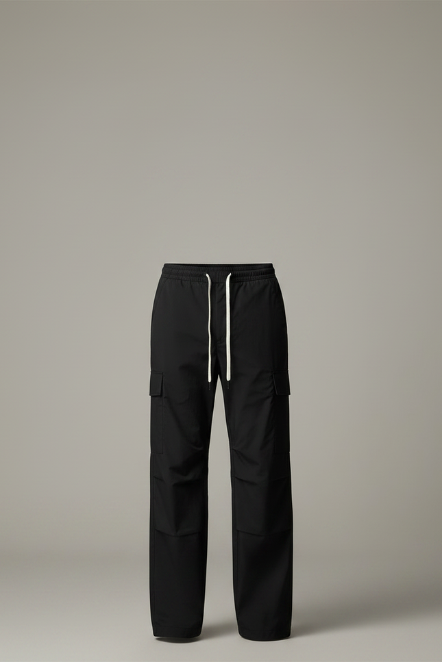 Pantalon Noir Cargo Ample Décontracté Homme Lâche - Polyester - vue 3