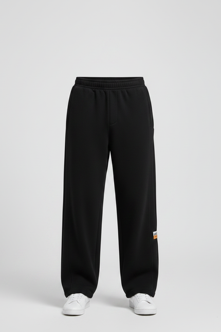 Pantalon Noir Ample Sport Décontracté Homme Coton - Molleton - vue 3
