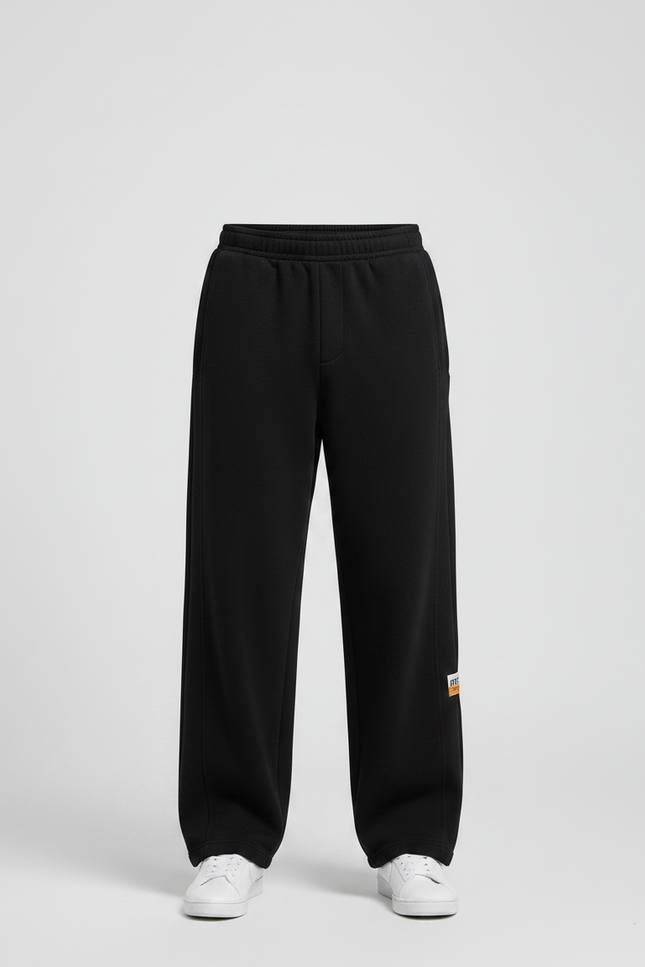 Pantalon Noir Ample Sport Décontracté Homme Coton - Molleton - vue 3