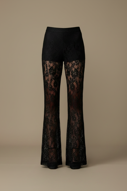Pantalon Transparent Noir - Polyester - vue 3