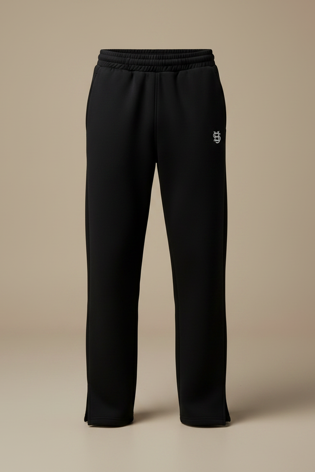 Pantalon Noir Ample Brodé Décontracté Homme - Molleton - vue 3