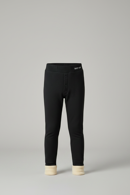 Pantalon Noir Enfant Thermique Molletonné Confortable - vue 3