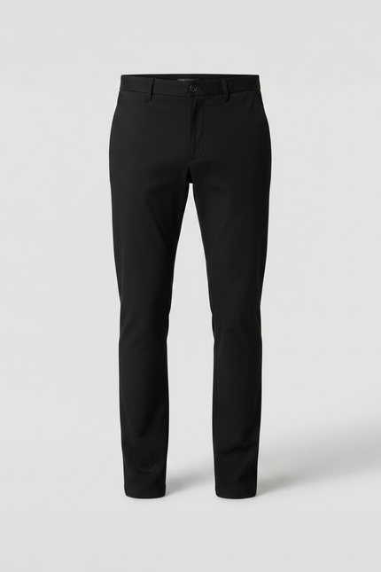 Pantalon Noir Homme Slim Fit Élastique Décontracté Respirant - Polyester - vue 3