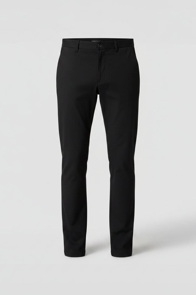 Pantalon Noir Homme Slim Fit Élastique Décontracté Respirant - Polyester - vue 3
