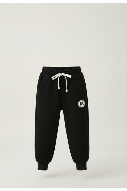 Pantalon Noir Côtelé Confortable Ample Enfant - Cordé - vue 3