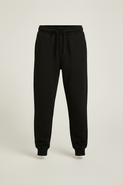 Pantalon Noir Jogging Garçon Coton Décontracté - Molleton - vue 3