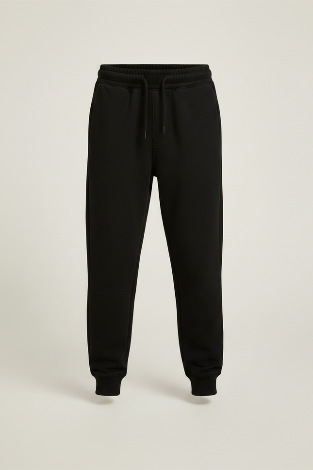 Pantalon Noir Jogging Garçon Coton Décontracté - Molleton - vue 3