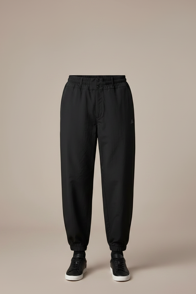 Pantalon Noir Ample Décontracté Homme Élastiqué - Polyester - vue 3