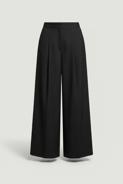 Pantalon Raye Noir - Gabardine - vue 3