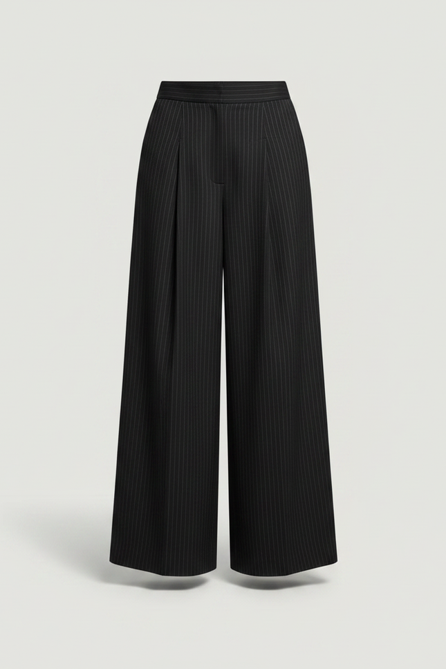 Pantalon Raye Noir - Gabardine - vue 3