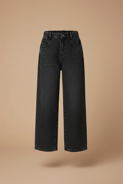 Pantalon Jean Large Noir - vue 3