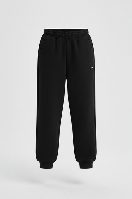 Pantalon Noir Molletonné Confortable Décontracté Enfant - vue 3