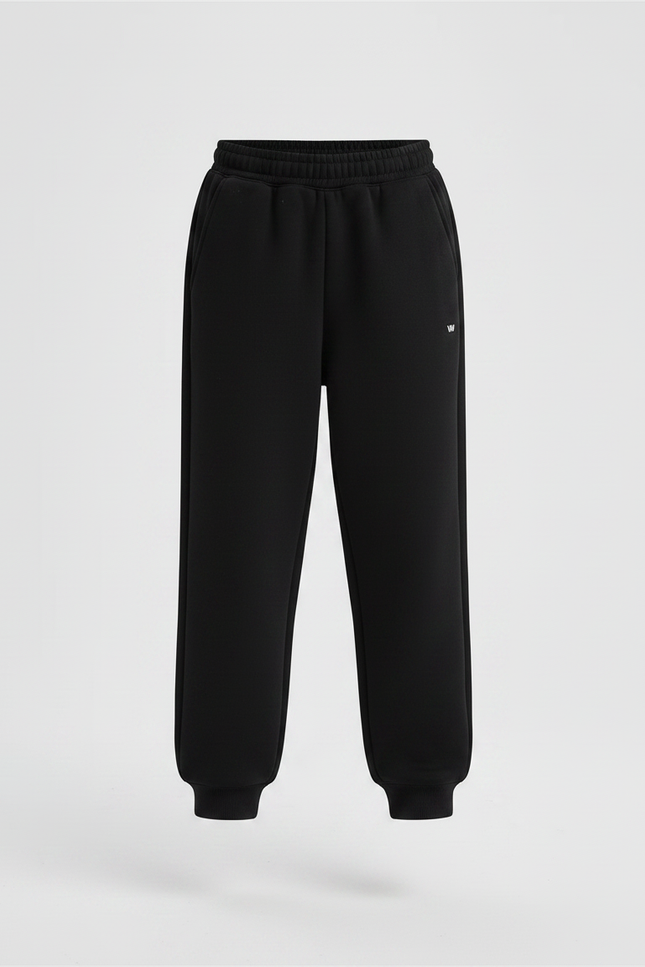 Pantalon Noir Molletonné Confortable Décontracté Enfant - vue 3