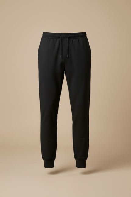 Pantalon Noir Jogger Homme Cordon Slim - Polyester - vue 3