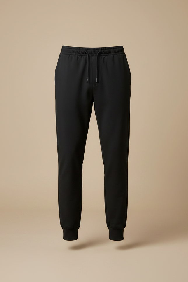 Pantalon Noir Jogger Homme Cordon Slim - Polyester - vue 3