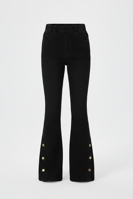 Pantalon Patte D'éléphant Noir Jean - vue 3