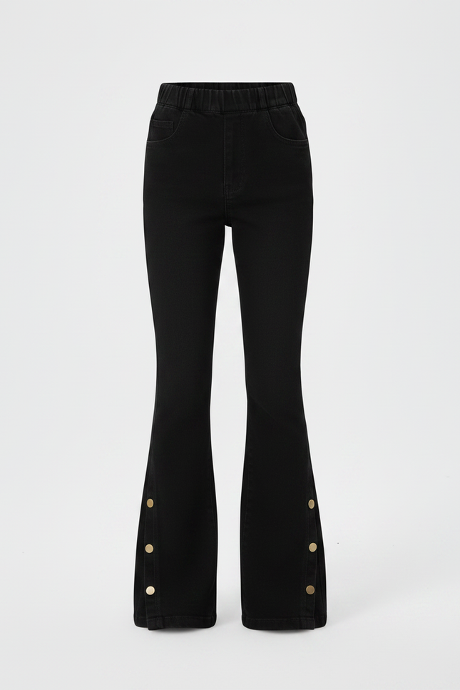Pantalon Patte D'éléphant Noir Jean - vue 3
