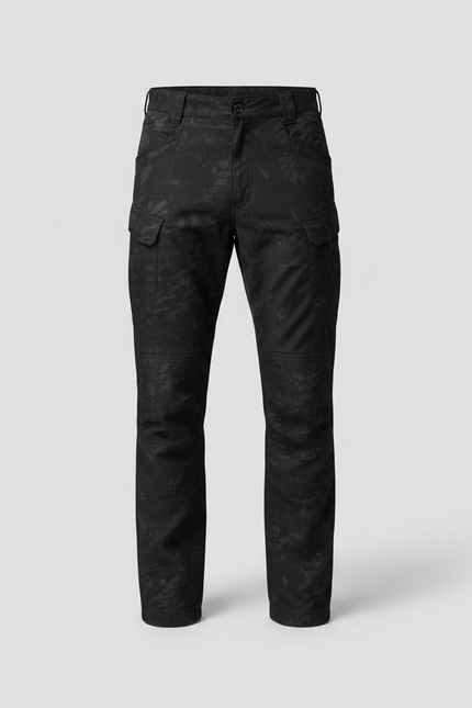 Pantalon Treillis Noir Militaire - Toile - vue 3