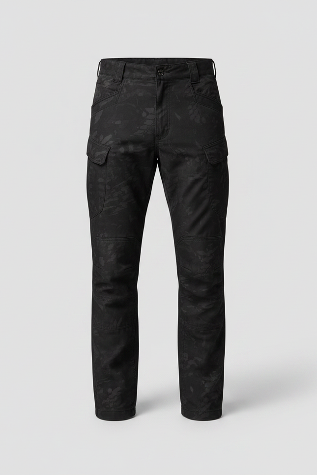 Pantalon Treillis Noir Militaire - Toile - vue 3