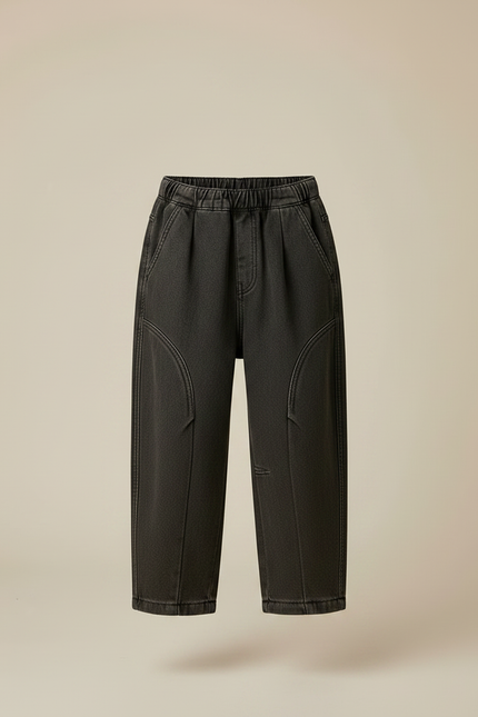 Pantalon Noir Ample Hiver Garçon Denim - Jean - vue 3