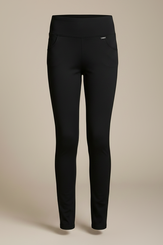 Pantalon Noir Fille Slim Élastique Confortable - Maille - vue 3