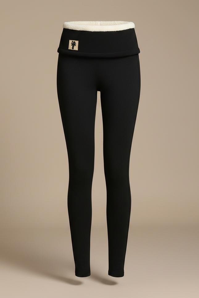 Pantalon Noir Moulant Taille Haute Chaud Hiver - Molleton - vue 3