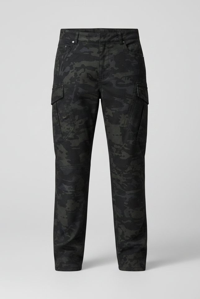 Pantalon Noir Camouflage Multi-Poches Tactique Enfant - Multicolore Toile - vue 3