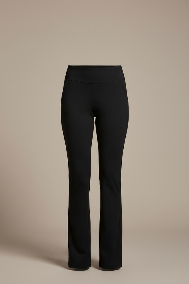 Pantalon Noir Femme Évasé Taille Haute Élégant Confortable - Polyester - vue 3