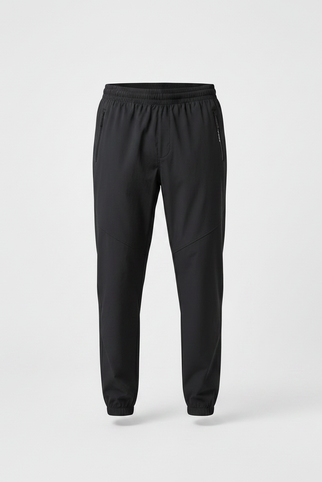 Pantalon Noir Sportif Homme Ajusté Léger Décontracté - Polyester - vue 3