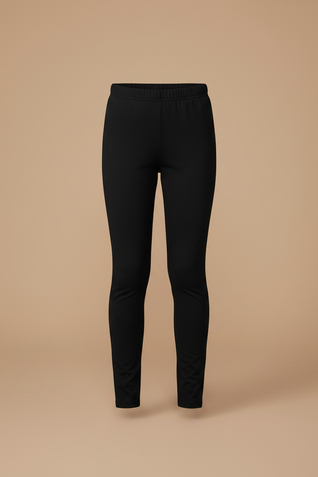 Pantalon Noir Confortable Fille Coton Stretch - Molleton - vue 3