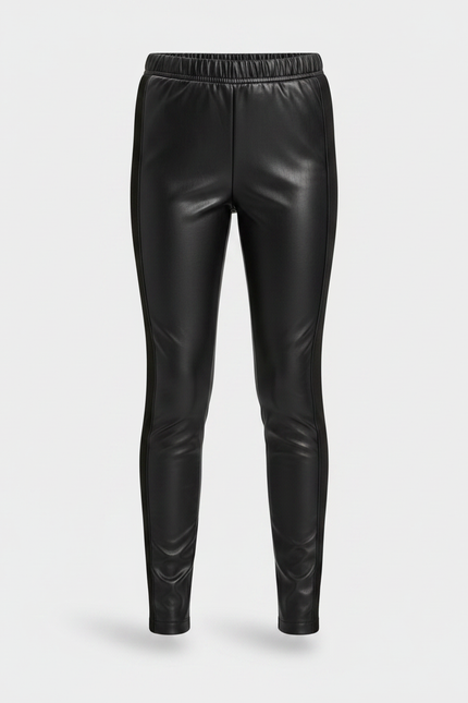 Pantalon Noir Similicuir Stretch Fille Hiver - Simili cuir - vue 3