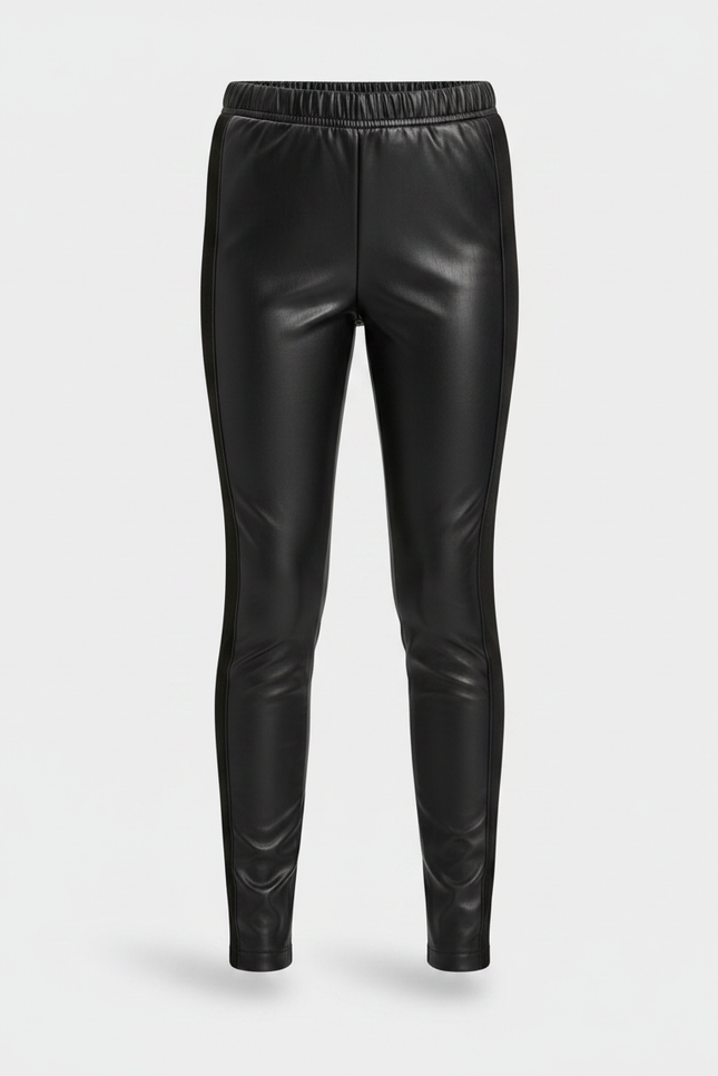 Pantalon Noir Similicuir Stretch Fille Hiver - Simili cuir - vue 3