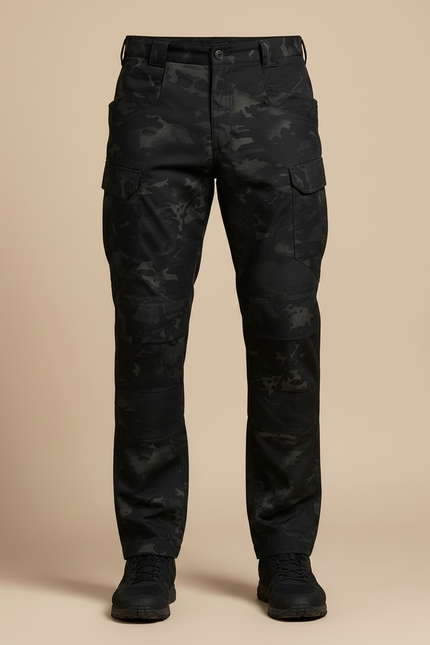 Pantalon Tactique Militaire Noir - Toile - vue 3