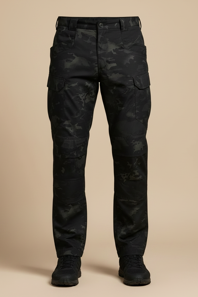 Pantalon Tactique Militaire Noir - Toile - vue 3