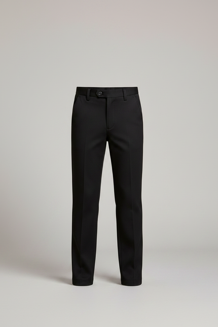 Pantalon Noir Classique Garçon Habillé Élégant - Gabardine - vue 3